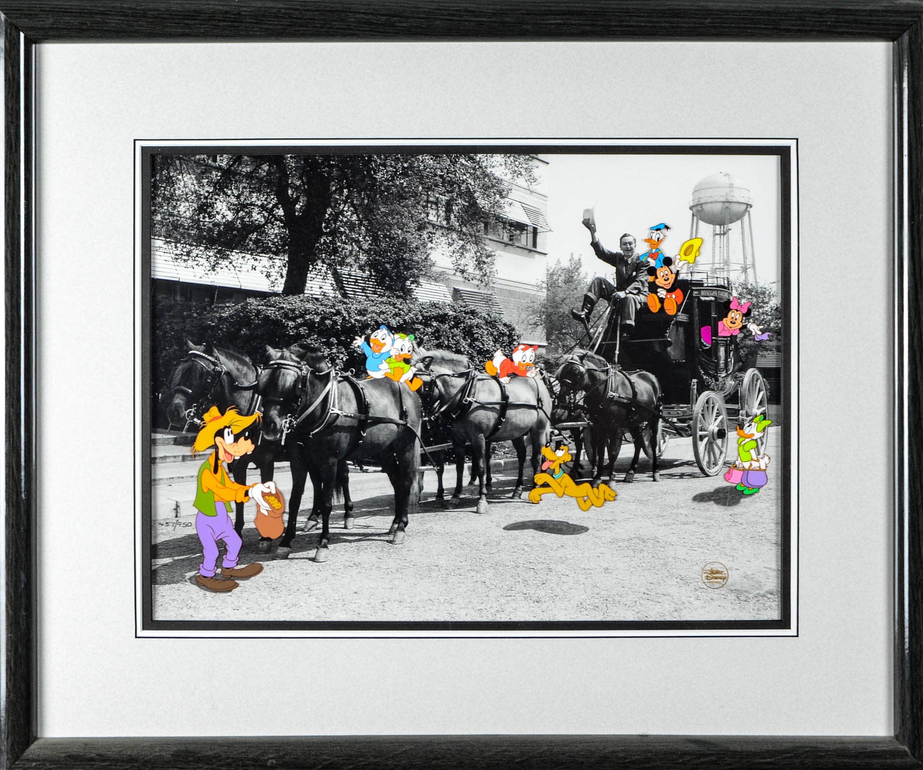 Walt Disney Stage Coach Photo with Cel Over Lay